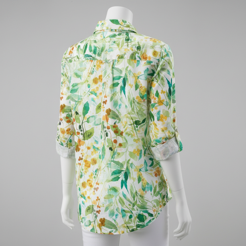 Shirt with Collar Neck and Rolled-Up Long Sleeves in Relaxed Fit - Image 11