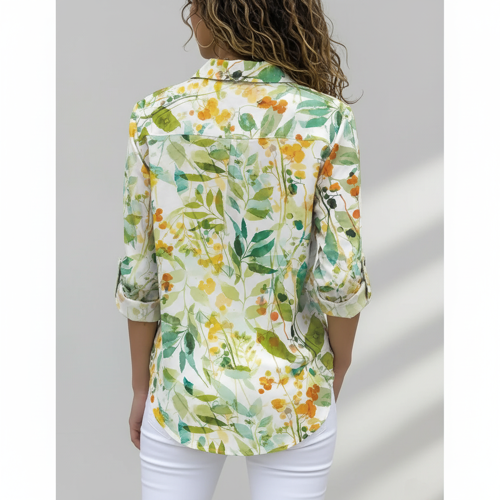 Shirt with Collar Neck and Rolled-Up Long Sleeves in Relaxed Fit - Image 8