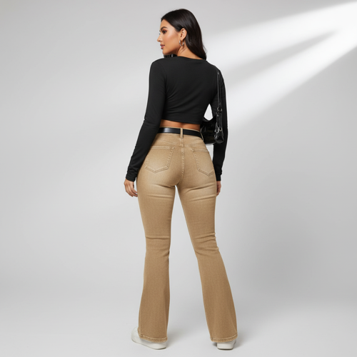 Jeans | Flared Bell Bottom Bootcut Pants | Wide Leg Stretch Denim – Perfect for Travel, Party & Everyday Use – Sizes 26–40 (2) - Image 19