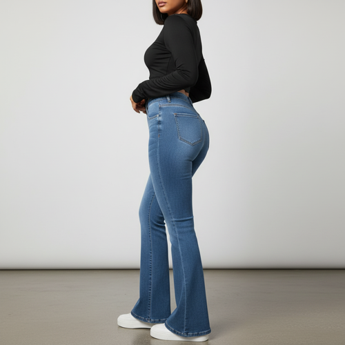 Jeans | Flared Bell Bottom Bootcut Pants | Wide Leg Stretch Denim – Perfect for Travel, Party & Everyday Use – Sizes 26–40 (2) - Image 4