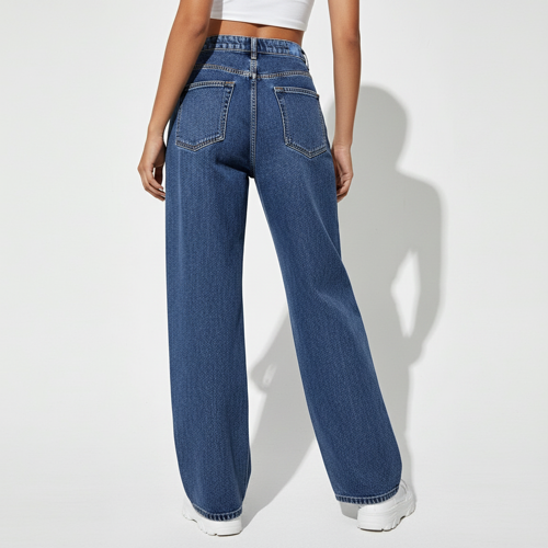 Jeans – Baggy Denim Pants, Loose Fit Casual Straight Leg Pant for Girls & Womens - Image 12