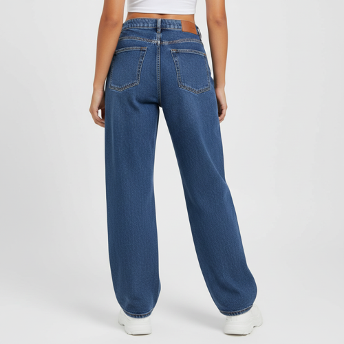Jeans – Baggy Denim Pants, Loose Fit Casual Straight Leg Pant for Girls & Womens - Image 14