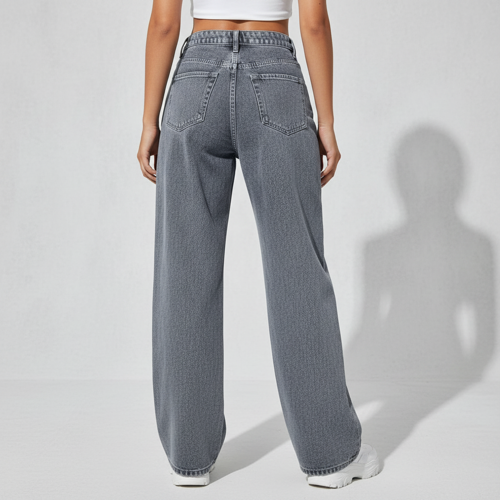Jeans – Baggy Denim Pants, Loose Fit Casual Straight Leg Pant for Girls & Womens - Image 16