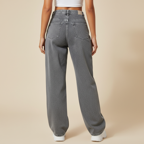 Jeans – Baggy Denim Pants, Loose Fit Casual Straight Leg Pant for Girls & Womens - Image 17