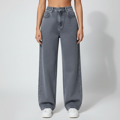 Jeans – Baggy Denim Pants, Loose Fit Casual Straight Leg Pant for Girls & Womens - Image 18