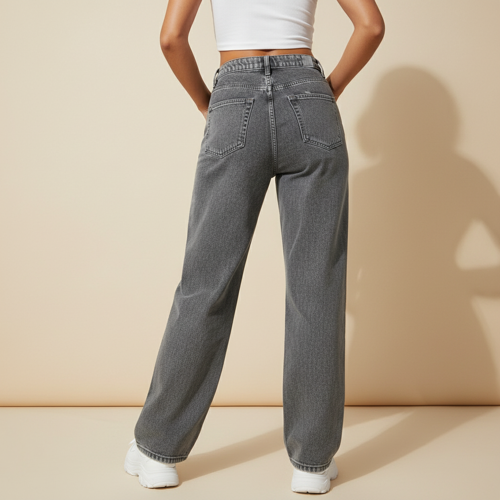 Jeans – Baggy Denim Pants, Loose Fit Casual Straight Leg Pant for Girls & Womens - Image 19
