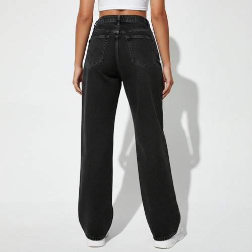 Jeans – Baggy Denim Pants, Loose Fit Casual Straight Leg Pant for Girls & Womens - Image 25
