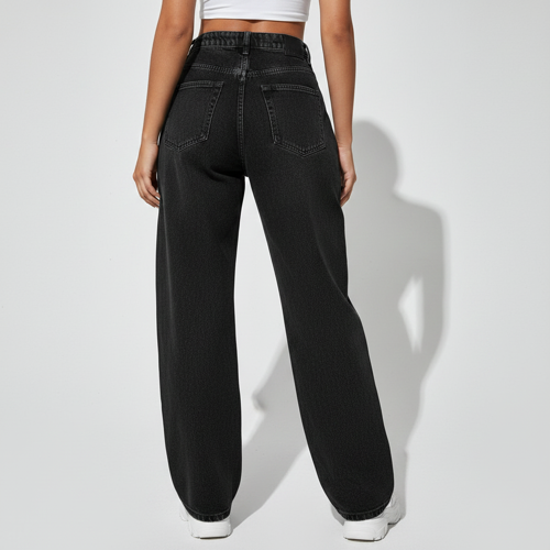 Jeans – Baggy Denim Pants, Loose Fit Casual Straight Leg Pant for Girls & Womens - Image 26