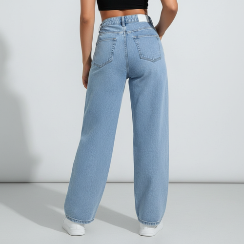 Jeans – Baggy Denim Pants, Loose Fit Casual Straight Leg Pant for Girls & Womens - Image 5
