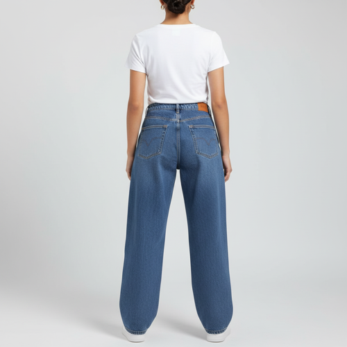 Jeans – Baggy Denim Pants, Loose Fit Casual Straight Leg Pant for Girls & Womens - Image 7