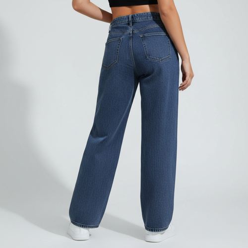 Jeans – Baggy Denim Pants, Loose Fit Casual Straight Leg Pant for Girls & Womens - Image 8