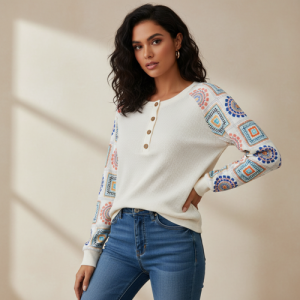 Women’s Floral Print Round Nack Full Sleeve TOP | Women Top’s | Tops for Womens | Women Long sleevetops | ((WT)-755)