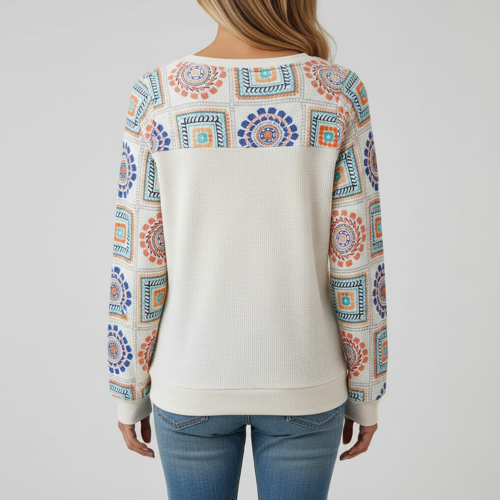Women’s Floral Print Round Nack Full Sleeve TOP | Women Top’s | Tops for Womens | Women Long sleevetops | ((WT)-755) - Image 6