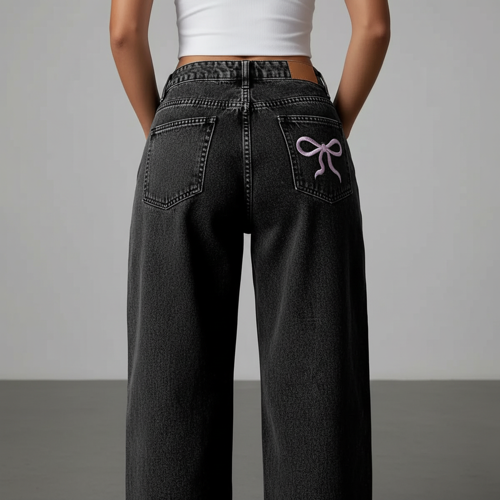 Jeans | Back Pocket Bow tie Detail - Image 14