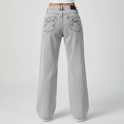 Jeans | Back Pocket Bow tie Detail - Image 15