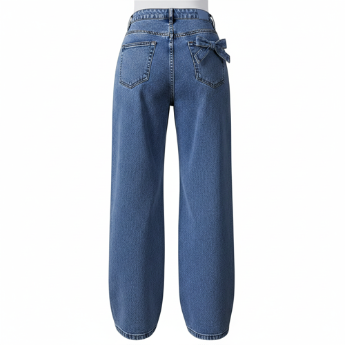Jeans | Back Pocket Bow tie Detail - Image 5