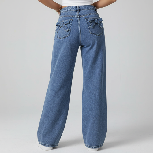 Jeans | Back Pocket Bow tie Detail - Image 6