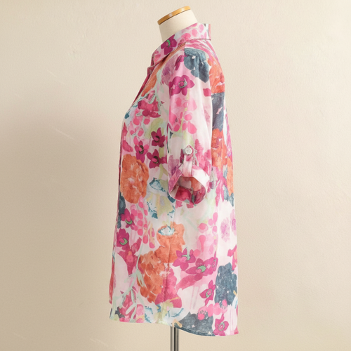 Shirt with Elbow Sleeves and Collar Neck in Soft Breathable Fabric Ideal for Casual wear and Relaxed Styling - Image 2