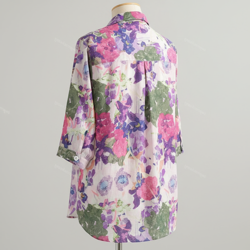 Shirt with Elbow Sleeves and Collar Neck in Soft Breathable Fabric Ideal for Casual wear and Relaxed Styling - Image 11