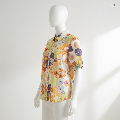 Shirt with Elbow Sleeves and Collar Neck in Soft Breathable Fabric Ideal for Casual wear and Relaxed Styling - Image 17