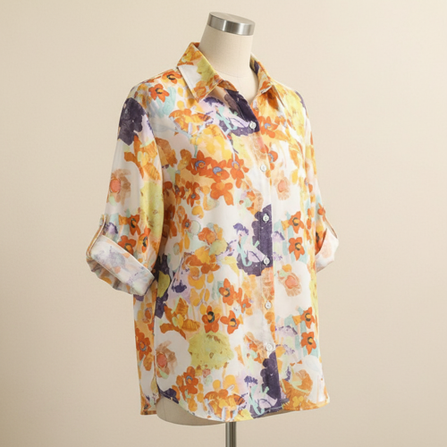 Shirt with Elbow Sleeves and Collar Neck in Soft Breathable Fabric Ideal for Casual wear and Relaxed Styling - Image 19