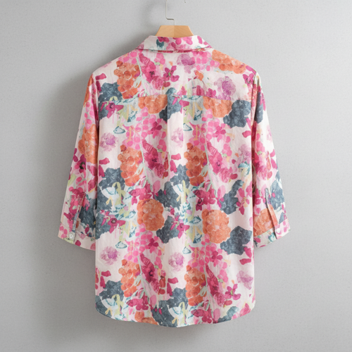Shirt with Elbow Sleeves and Collar Neck in Soft Breathable Fabric Ideal for Casual wear and Relaxed Styling - Image 4