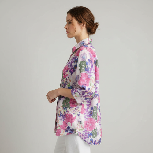 Shirt with Elbow Sleeves and Collar Neck in Soft Breathable Fabric Ideal for Casual wear and Relaxed Styling - Image 9