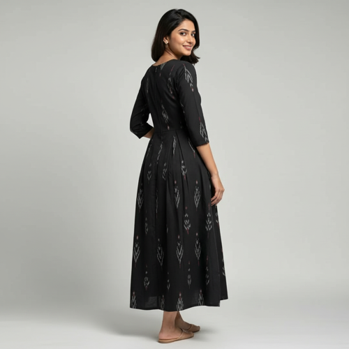 Women Maxi Dress – Cotton Blend, Maxi Length - Image 5
