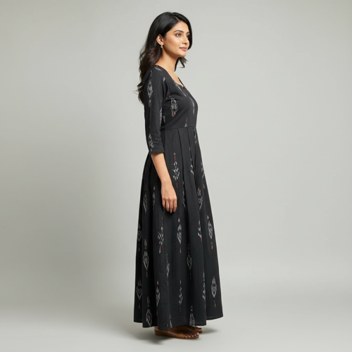 Women Maxi Dress – Cotton Blend, Maxi Length - Image 2