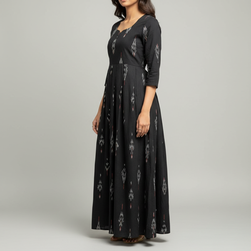 Women Maxi Dress – Cotton Blend, Maxi Length - Image 5