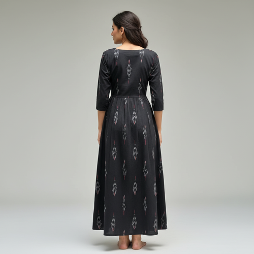 Women Maxi Dress – Cotton Blend, Maxi Length - Image 7