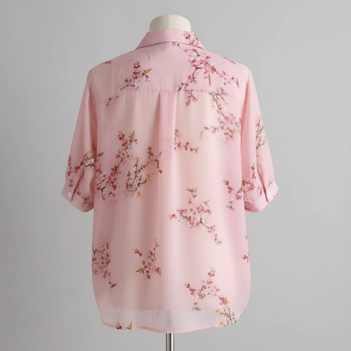 Shirt with Collared Neck and Half Sleeves in Relaxed Fit Style - Image 12