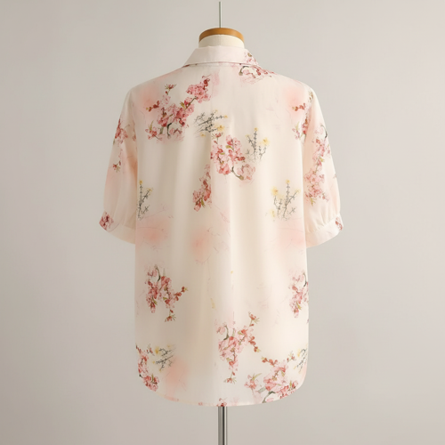 Shirt with Collared Neck and Half Sleeves in Relaxed Fit Style - Image 16