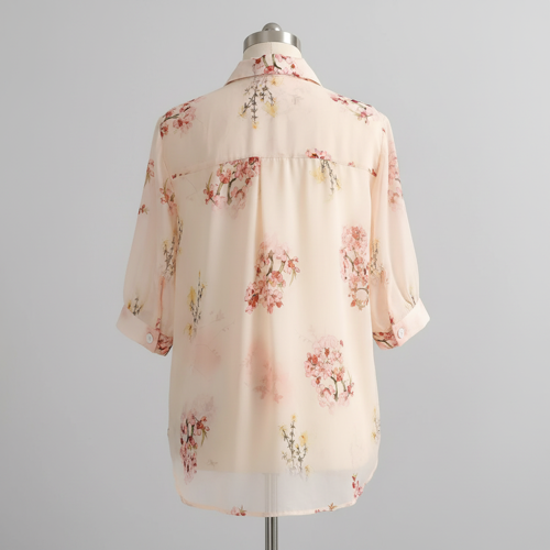 Shirt with Collared Neck and Half Sleeves in Relaxed Fit Style - Image 18