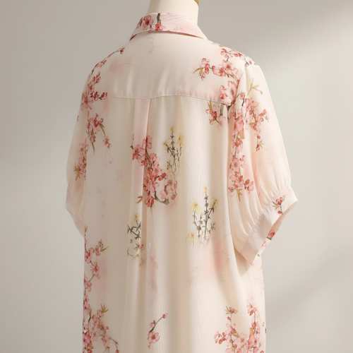 Shirt with Collared Neck and Half Sleeves in Relaxed Fit Style - Image 19