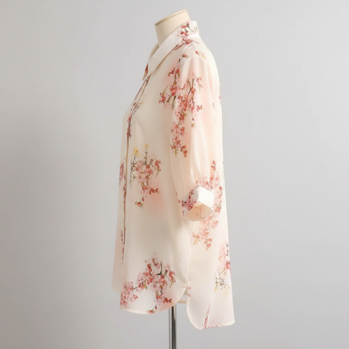 Shirt with Collared Neck and Half Sleeves in Relaxed Fit Style - Image 20