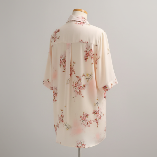 Shirt with Collared Neck and Half Sleeves in Relaxed Fit Style - Image 22