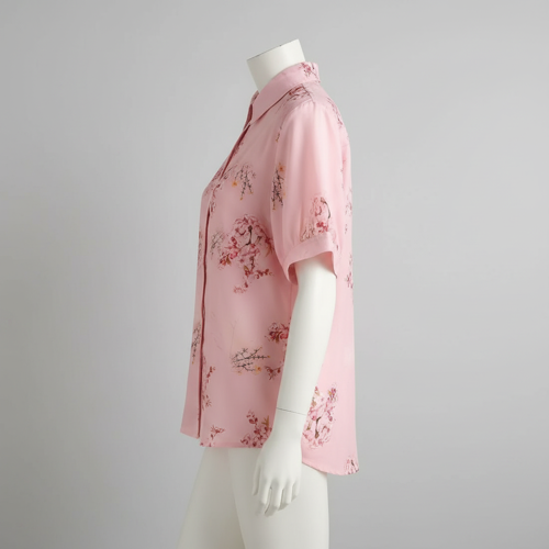 Shirt with Collared Neck and Half Sleeves in Relaxed Fit Style - Image 8