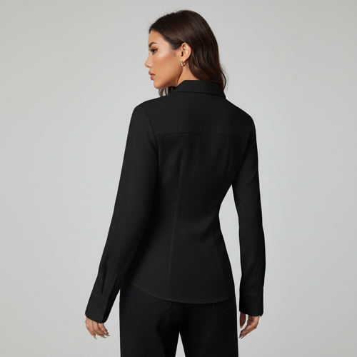 Women Polyester Modern Fit Yellow Solid Front Button Long Sleeve Casual Shirt - Image 21