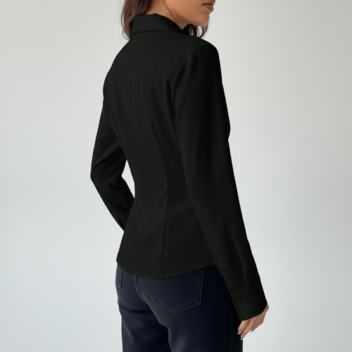 Women Polyester Modern Fit Yellow Solid Front Button Long Sleeve Casual Shirt - Image 23