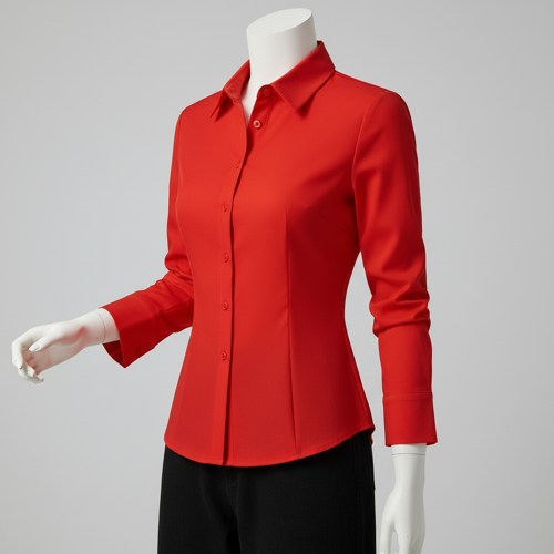 Women Polyester Modern Fit Yellow Solid Front Button Long Sleeve Casual Shirt - Image 8