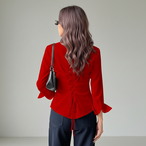 Women Polyester Modern Fit Yellow Solid Front Button Long Sleeve Casual Shirt - Image 9