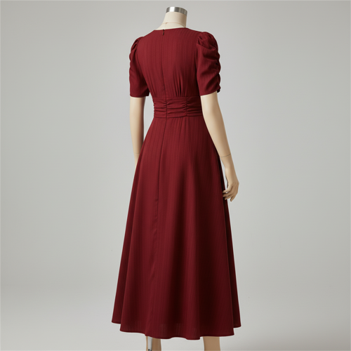Dress for Women | New Year Party Outfit | Waist Cinched Puff Sleeve Western | Elegant Casual Wear (Dress 246) - Image 58