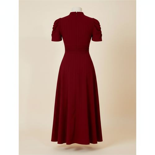 Dress for Women | New Year Party Outfit | Waist Cinched Puff Sleeve Western | Elegant Casual Wear (Dress 246) - Image 59