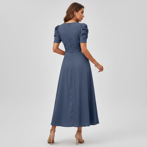 Dress for Women | New Year Party Outfit | Waist Cinched Puff Sleeve Western | Elegant Casual Wear (Dress 246) - Image 50