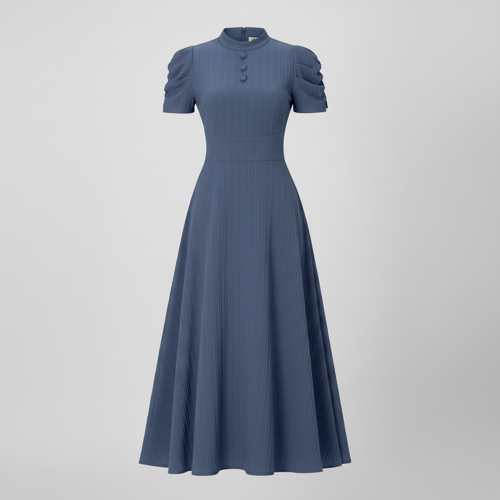 Dress for Women | New Year Party Outfit | Waist Cinched Puff Sleeve Western | Elegant Casual Wear (Dress 246) - Image 51