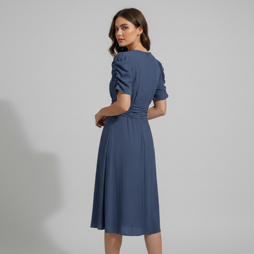 Dress for Women | New Year Party Outfit | Waist Cinched Puff Sleeve Western | Elegant Casual Wear (Dress 246) - Image 52