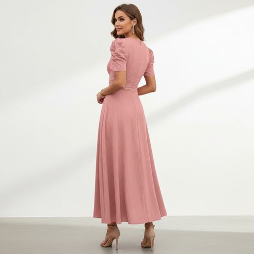 Dress for Women | New Year Party Outfit | Waist Cinched Puff Sleeve Western | Elegant Casual Wear (Dress 246) - Image 48