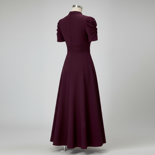 Dress for Women | New Year Party Outfit | Waist Cinched Puff Sleeve Western | Elegant Casual Wear (Dress 246) - Image 36