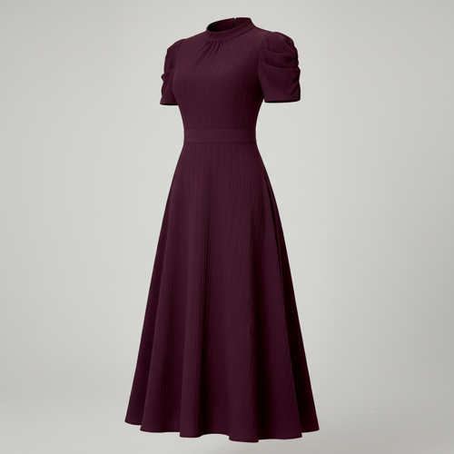 Dress for Women | New Year Party Outfit | Waist Cinched Puff Sleeve Western | Elegant Casual Wear (Dress 246) - Image 31